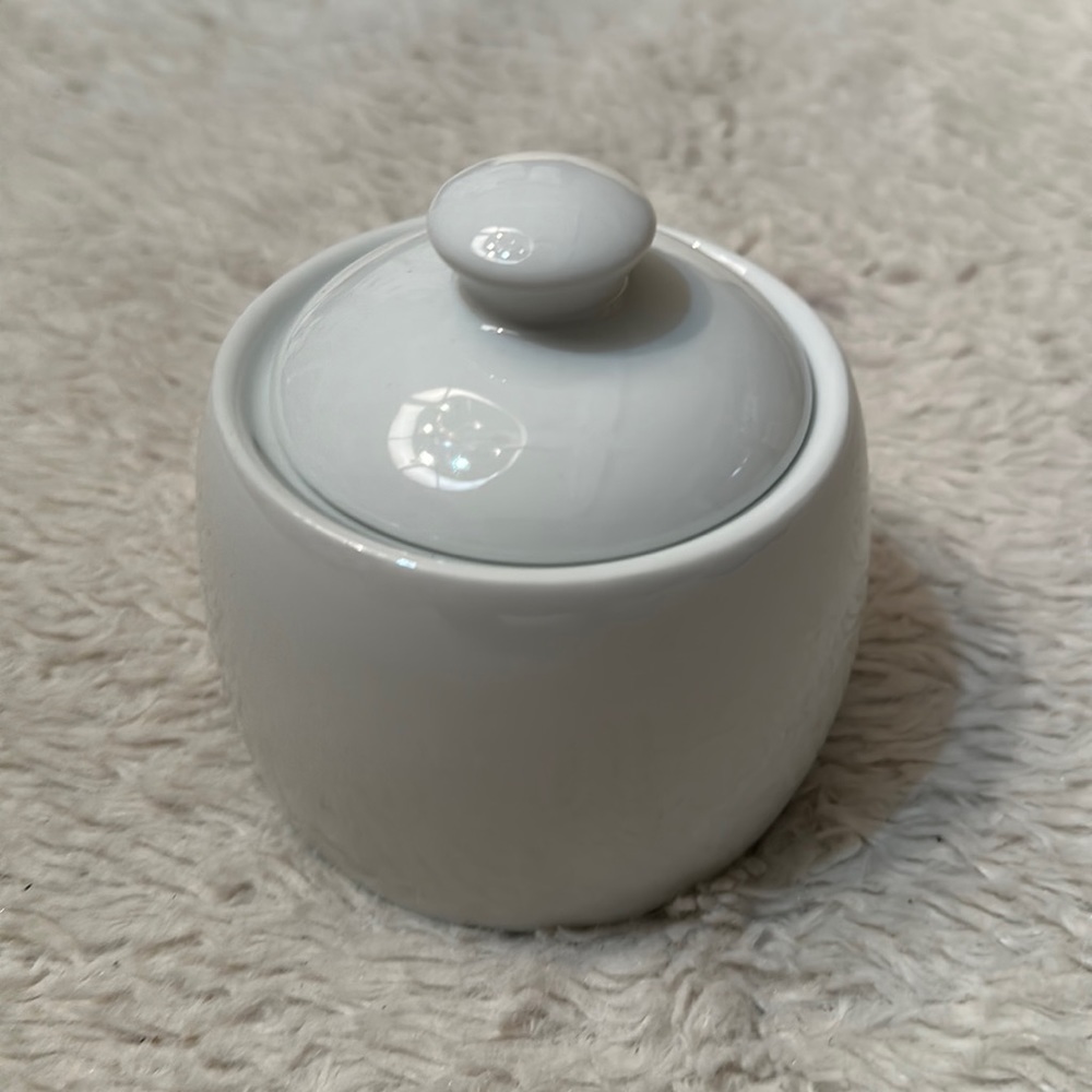 Threshold Porcelain White Sugar Bowl With Lid